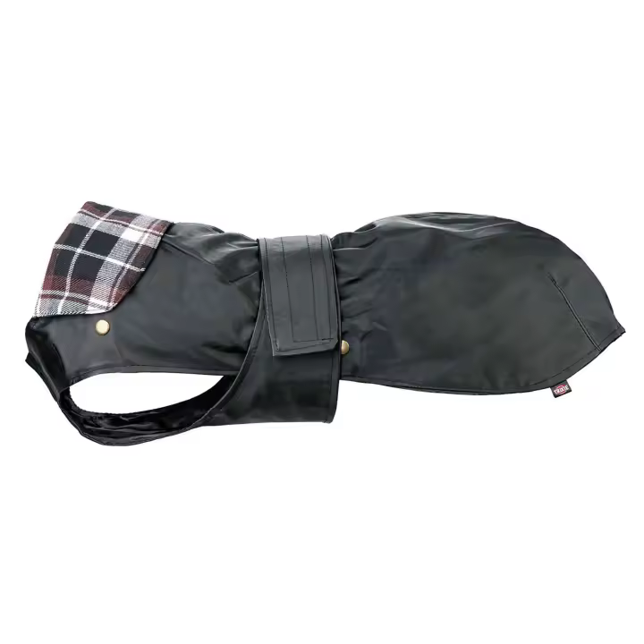 Trixie Capa para Perros Paris Negro con Protección Contra Viento y Forro de Franela Extraíble - 1