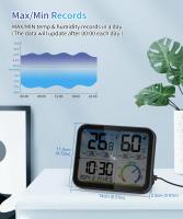 Medidor De Temperatura Y Humedad Digital LCD Estándar Y Colgante Para Interior Sensor De Humedad Estación Meteorológica Monitor De Clima - details 3