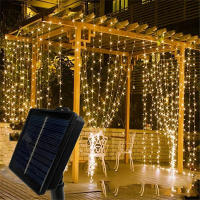 Curtain String Lights Solar Powered LED 8 Modos Perfectas Para Fiestas Bodas Y Decoraciones De Jardín Exterior Navidad Luz Solar - details 3