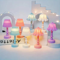 Lámpara De Mesa LED Con Botón De Flor Plegable Para Decoración Moderna Simple Luz Nocturna Para Dormitorio Y Comedor Fuente De Alimentación Con Batería Incluida - details 6