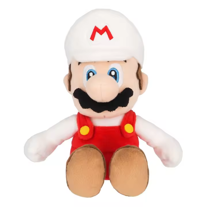 Super mario peluche mario fire 24 cm - 1