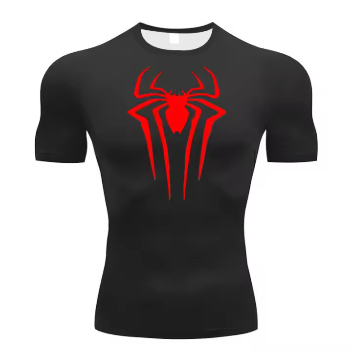 Camiseta De Hombre Con Estampado 3D De Araña Talla Grande Manga Corta Secado Rápido Deporte Fitness Absorbedor De Sudor Transpirable - 1