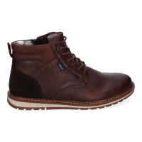 Davinia Shoes Botin Casual Plano de Hombre, Comodo, Diseño Moderno, Detalle de Costuras Cierre de Cordones y Cremallera. Shoes&Blues.es VRAE-93-Marron - details 1