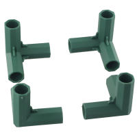 Conectores De Marco De Invernadero Plástico Verde 4Pcs 16mm Para Juntas De Paredes De Jardín Exterior Arco Iris DIY 3 Vías Adaptador De Estructura De Jardín - details 12