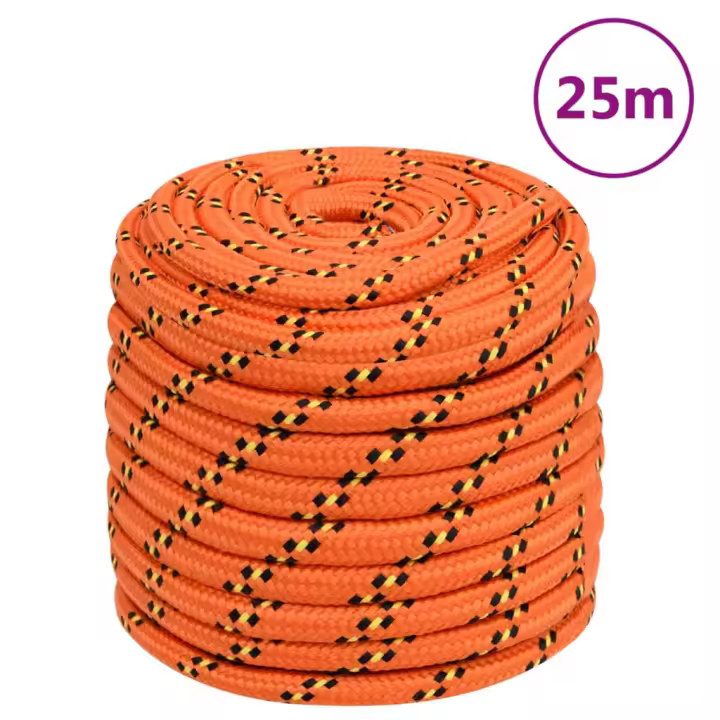 vidaXL Cuerda de barco polipropileno naranja 18 mm 25 m - 1