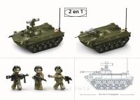 Nuevos Bloques De Construcción Sluban 530PCS Vehículo De Combate Con Paracaídas BMD-2S Modelo Militar Educativo Para Niños - details 1