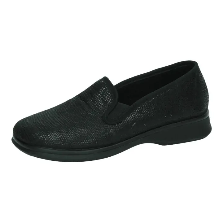 Zapatillas marca ZAPATOP para señora en color negro. ZAPATILLAS ANCHAS - 1