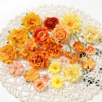 Cabezas De Flores Naranjas Artificiales En Seda Para Decoración De Hogar Bodas Fiestas Accesorios Regalos De San Valentín Uso Interior - details 1