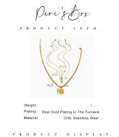 Collar Pendentivo De Peri'sbox Con Diamantes De Serpiente En Forma Irregular Acero Inoxidable Platinado Dorado Para Mujer Joyería De Moda Stackable - details 1