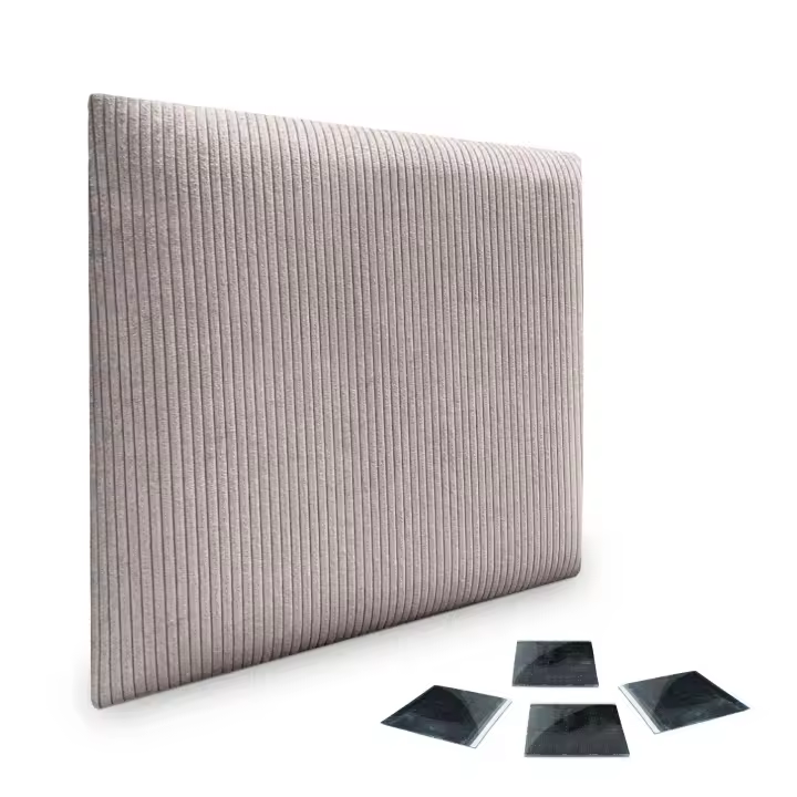 DHOME Juego de Paneles Tapizados en Pana Pack Autoadhesivos para Pared Acústicos Absorbentes Protección Segunda Gama de Colores - 1