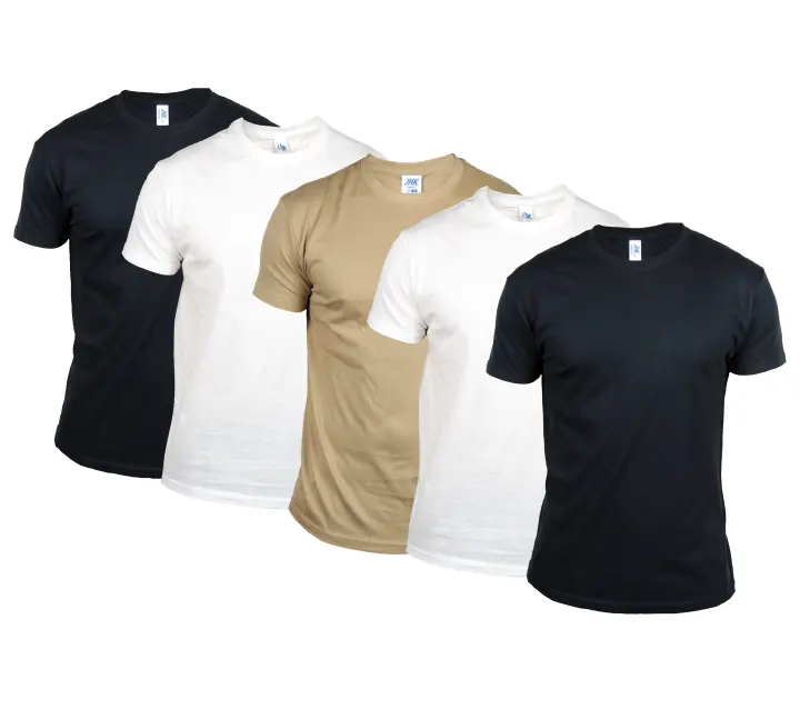 Pack Camisetas Básicas Unisex Algodón 100% - 3, 4 o 5 Unidades - 1