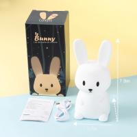 Lámpara Nocturna LED De Silicona Conejo Sensor De Toque Luz Animal Para Decoración De Habitación Regalo Para Niños Bebés Y Niñaslampara De Mesa Decorativa Para El Hogar - details 19