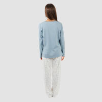 TRAMAS+ Pijama de Mujer 100% Algodón, Camiseta Manga Larga y Pantalón - details 2