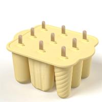 Molde De Helado De Silicona De Grado Alimenticio Con Palitos De Madera 9 Cavidades Para Hacer Popsicles Herramienta De Cocina Para El Verano - details 15