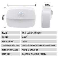 Lámpara Nocturna Inteligente LED Para Armario Y Escaleras Sensor De Movimiento PIR Luz De Baño Y Cocina Automática ON/OFF - details 3