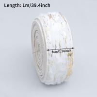 Cinta De Velocidad Blanca Para Decoración De Navidad 1M Ancho 5CM Cinta De Foil Caliente Para Arbol De Navidad Y Coronas - details 8