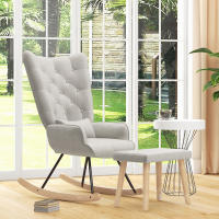 Silla mecedora con taburete, Reclinable con codos, 66x96x101 cm, Tapizado, Estilo Contemporáneo, Salón, 66x96x101 cm - details 2