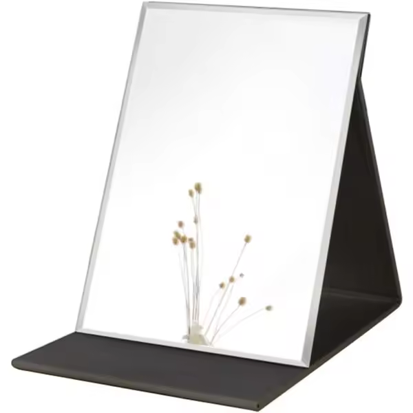 Espejo grande portátil Super HD, espejo de maquillaje, espejo de múltiples ángulos, espejo plegable de mano/de mesa - 1