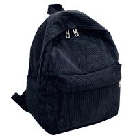 Mochila De Corduroy Para Mujer Estilo Preppy Sólido Bolsa De Hombro Para Niñas Teenager Cierre De Cremallera Material Principal Corduroy Lining De Poliéster - details 11