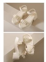 Sandalias De Tacón Grueso Estilo Hada Para Mujer Zapatos De Playa Moda Verano 2024 Suela Gruesa Comodidad Casual Zapatos Para Mujer - details 11
