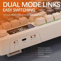 Teclado De Juego Inalámbrico FreeWolf M96 Con Pantalla Modo Dual Bluetooth Multidevice Ergonómico Para Desktop Laptop Tablet - details 2