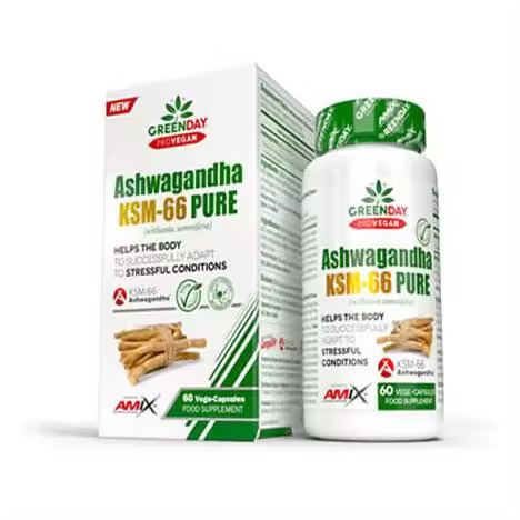 Amix Greenday®Provegan Ashwagandha Ksm-66 Pure 60 Cápsulas - 1