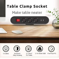 Enchufe Inteligente Con USB Melery EU Plug Socket Para Oficina Y Cocina Clip De Mesa Extensión De Cabello De 2m Protección Contra Sobrecargas - details 1