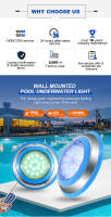 Luz Submarina LED Inalámbrica IP68 Acero Inoxidable 6W 9W 24W 36W 54W Azul Impermeable Lámparas Para Piscina AC12V RGB - details 0