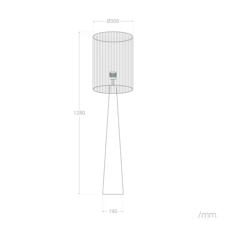 Ledkia Lámpara de Pie Metal Buttala Negro - 1