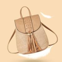 Mochila de paja para Mujer, Bolso de Playa vestido a mano de Verano, Bolso Escolar, mochila de viaje, de moda Bohemio - details 2