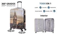 Max Star Juego Maletas de Viaje 4 Piezas MS-1192 Estampado Rigida Giratorias Maleta Cabina Pequeña 48cm - Maleta Cabina 55cm - Maleta Mediana 66cm - Maleta Grande 75cm (Autobus) - details 1