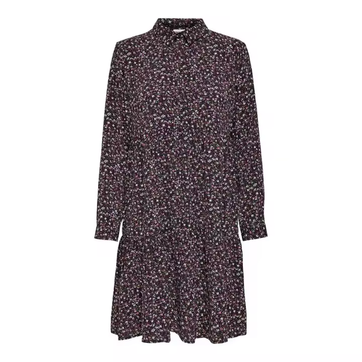 Jdy Vestido Corto Piper Aop Negro - 1