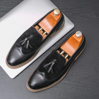 Zapatos De Liderazgo Elegante Para Hombre Casual Formal Slip-on Loafers De Cuero Tassel Para Noche Fiesta Boda Zapatos De Velada - details 12