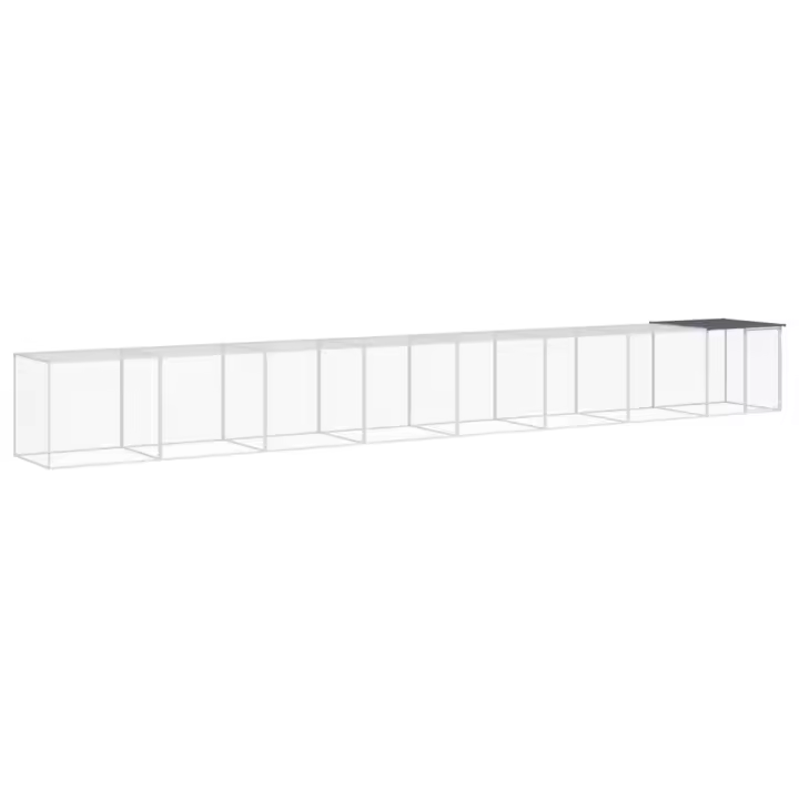 vidaXL Gallinero con Techo Jaula de Gallinas Caseta Acero Galvanizado Color Antracita,  Gris claro, y mas - 1
