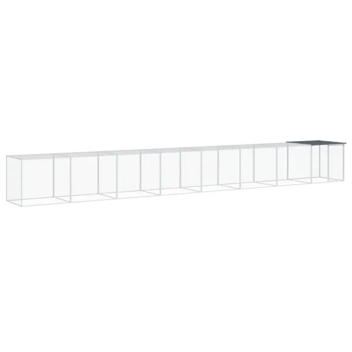 vidaXL Gallinero con Techo Jaula de Gallinas Caseta Acero Galvanizado Color Antracita,  Gris claro, y mas - 1