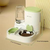 Estación De Alimentación Y Agua Para Gatos Automática - Set De Dispensador De Alimento Y Agua No Eléctrico Fácil De Limpieza Para Mascotas De Plástico - details 2