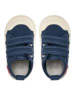 Garvalín Barefoot zapatillas deportivas de lona respetuosas con velcro color marino mod. 252381-A089 en azul marino - details 1