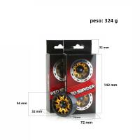 4Pcs Rueda De Encaje De Aleación De Aluminio CNC 1.9 Para Coche RC 1/10 Axial SCX10 90046 AXI03007 TRX4 VS4-10 Redcat Gen8 Rbx10 Rojo - details 11