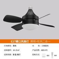 Ventilador de Techo de 4 Aspas con Luz, ventilador de techo empotrado de Perfil Bajo Moderno Negro con montaje de CC reversible, regulable, 6 flujos de aire y 3 colores de Luz. Dormitorio, interior/exterior. - details 2