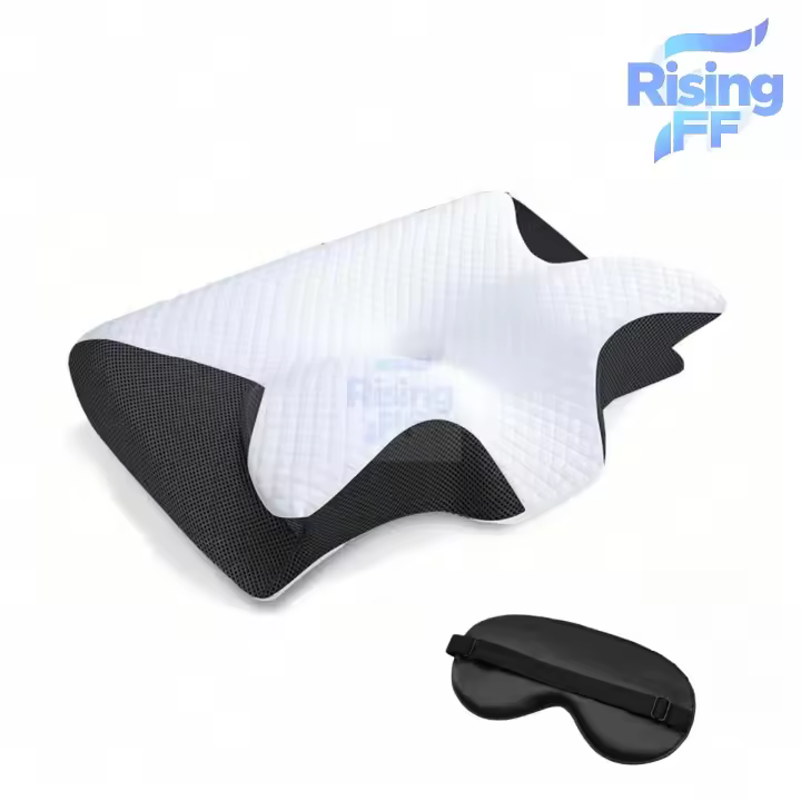 Cojín De Memoria Para El Cuello En Forma De Mariposa Cojín De Descanso Para El Sueño De Masaje Ortopédica Para El Cuello Cómoda Y Cubierta De Espuma De Memoria - 1