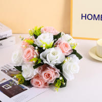 Bola De Flores Artificiales 1PC Base De Plástico Verde Tela De Seda Para Centros De Mesa De Bodas Decoraciones De Fiesta - details 7