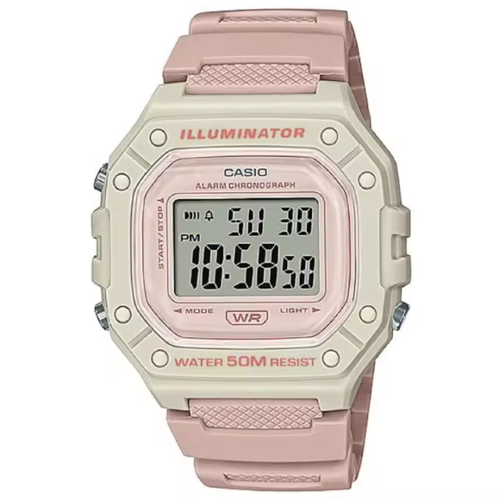 Casio W-218hc-4a2vef Youth Reloj Para Unisex Color Rosa - 1