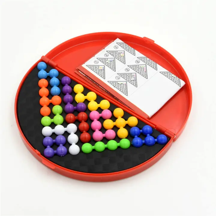 Juego De Puzzle 3D Clásico IQ Con Placa De Pirámide Y Perlas Educativo Montessori Para Niños Desarrollo Del Pensamiento Lógico Regalo De Juguete - 1