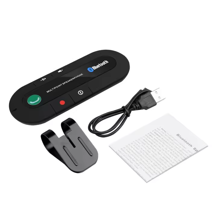 Kit de teléfono Bluetooth para Coche con visera reproductor solar MP3 Estéreo inalámbrico Manos libres soporte Móvil - 1