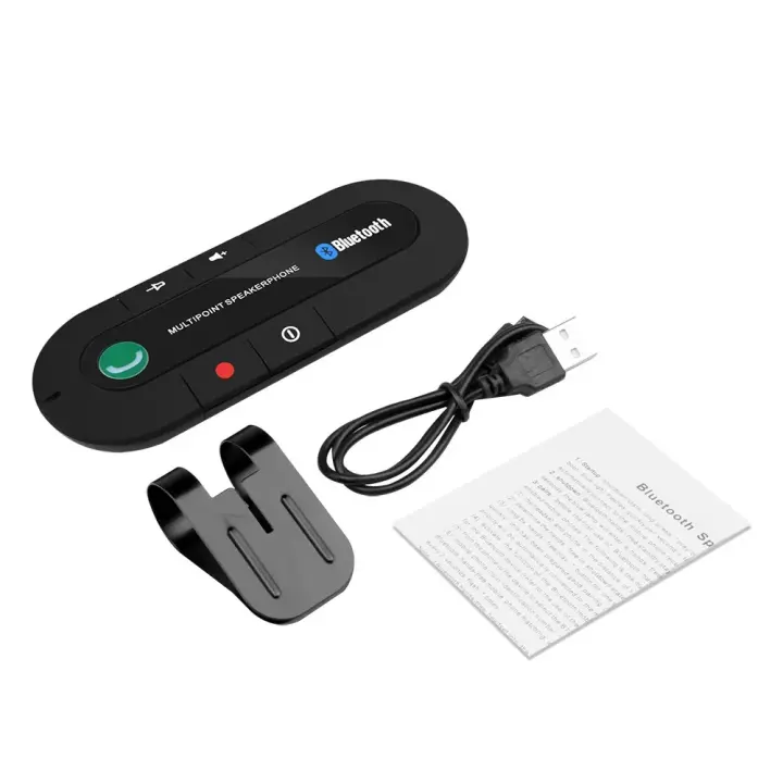 Kit de teléfono Bluetooth para Coche con visera reproductor solar MP3 Estéreo inalámbrico Manos libres soporte Móvil - 1