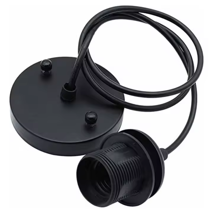 Portalámparas colgante E27, luminaria industrial retro con cable y lámpara colgante E27 para lámpara colgante, accesorios de iluminación DIY - 1