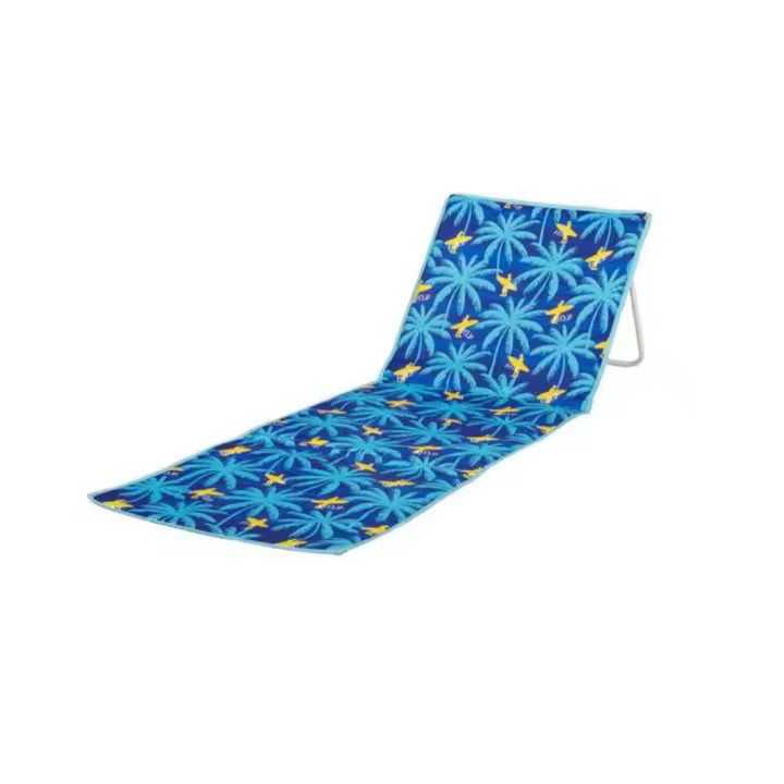 Esterilla de playa / piscina ligera reclinable portable 47 x 145 cm. Estructura de metal, hasta 110 kg soportado - 1