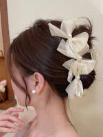Pinza Para El Cabello De Orgánza Con Perla Y Lazo Coresional Elegante Y Dulce Para Mujer Estilizada Para El Verano Y Primavera - details 3