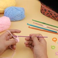 Kit De Tejer KRABALL Con Hilo De Algodón Y Gancho De Crochet Para Tejer Guantes Calcetines Marcadores De Costura Herramienta De Tejer - details 3
