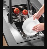 Grifo De Cocina De Acero Inoxidable 304 Con Mangue Pull out Y Rotación De 360 Grados Tope Único Regulador De Mano Tapa De Rociador Móvil Para Fregadero - details 8